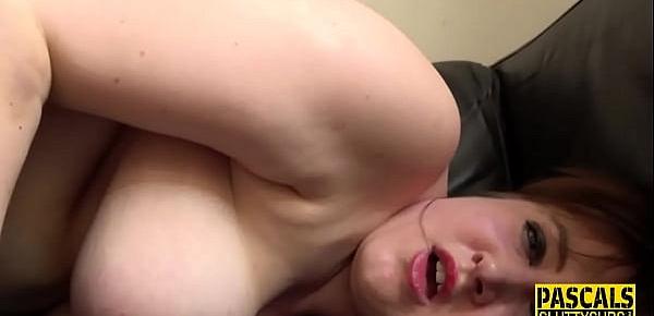  Chubby submissive throats and gets anal